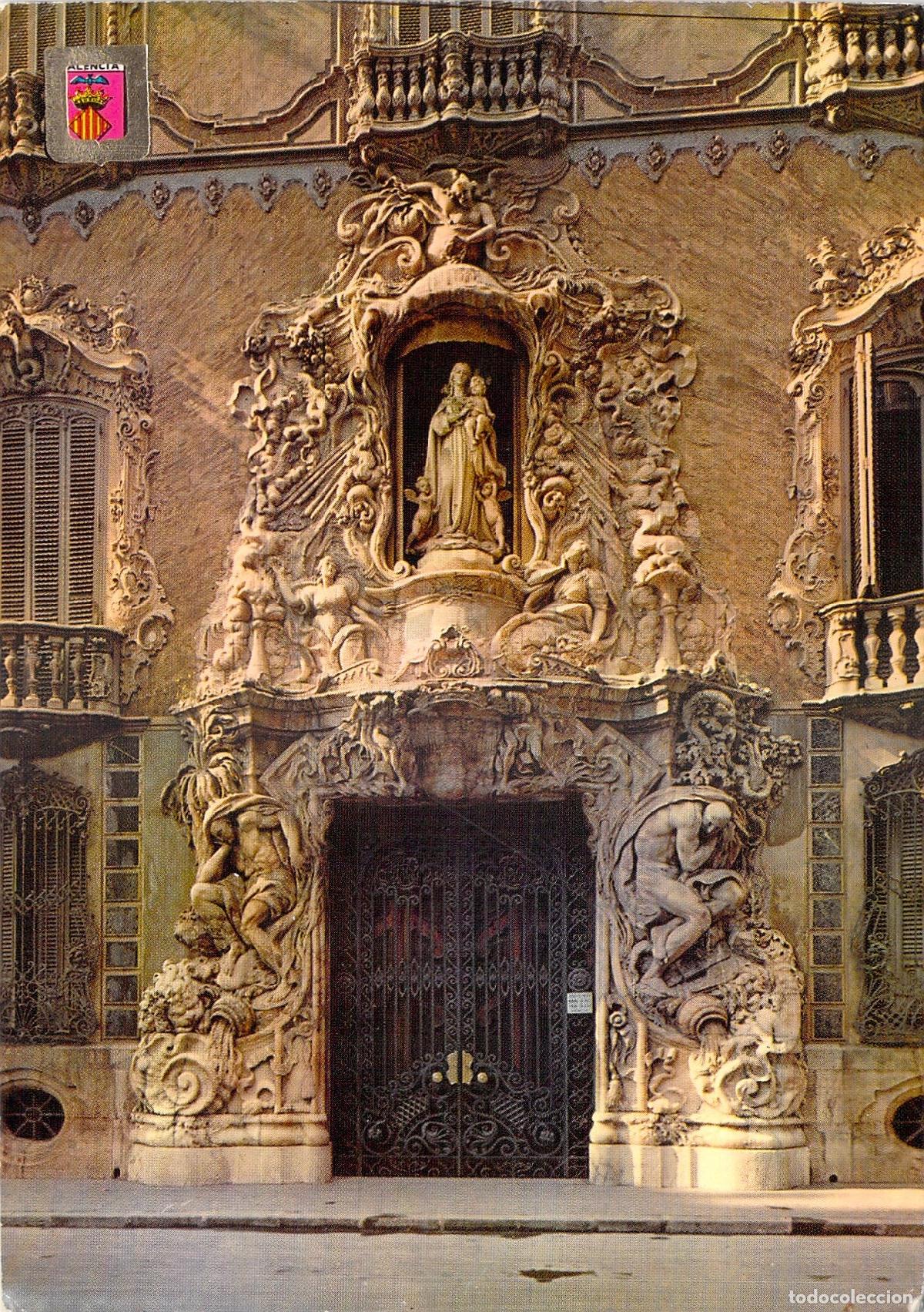 Postales: Postal de la Fachada del Palacio del Marqu&eacute;s de Dos Aguas, Valencia