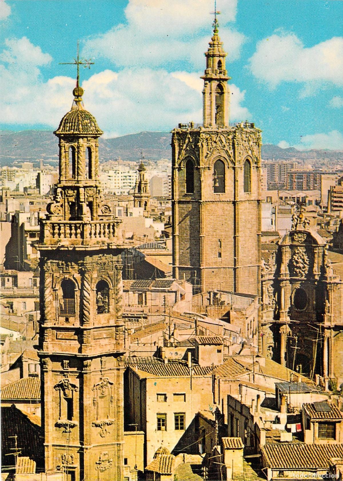Postales: Postal El Micalet y Torre de Santa Catalina en Valencia