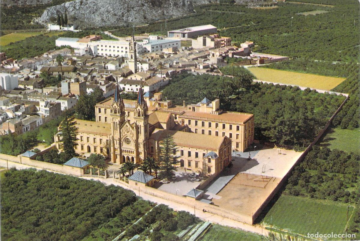 Postales: Postal de Benirredr&aacute; Valencia, Vista A&eacute;rea del Colegio Sagrado Coraz&oacute;n