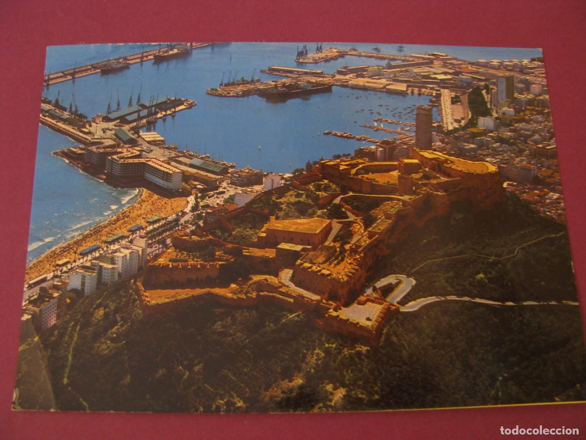 Postales: POSTAL DE ALICANTE. CASTILLO Y PUERTO; VISTA PARCIAL. COMERCIAL VIPA. ESCRITA 1973