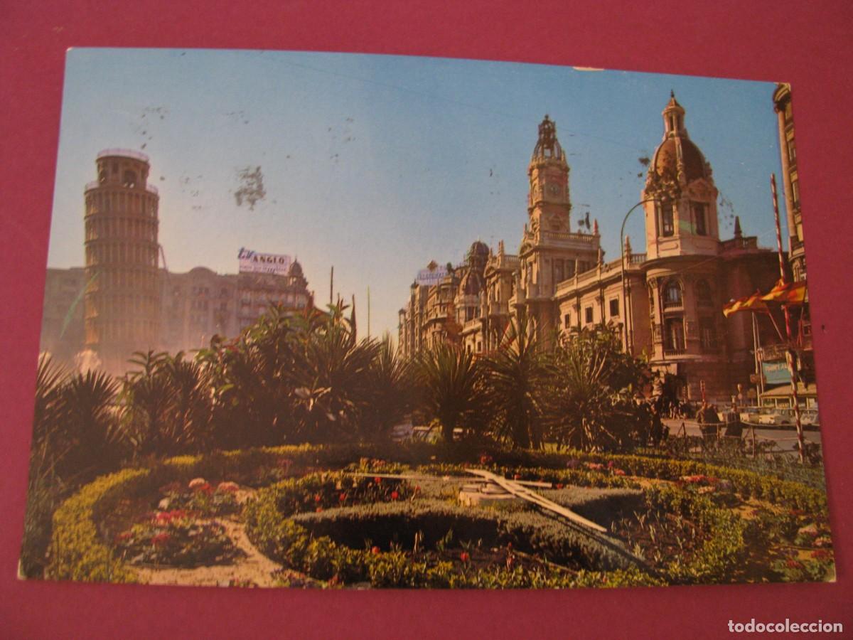 Postales: POSTAL DE VALENCIA. FALLA EN LA PLAZA DEL CAUDILLO. ZERKOWITZ. CIRCULADA 1972