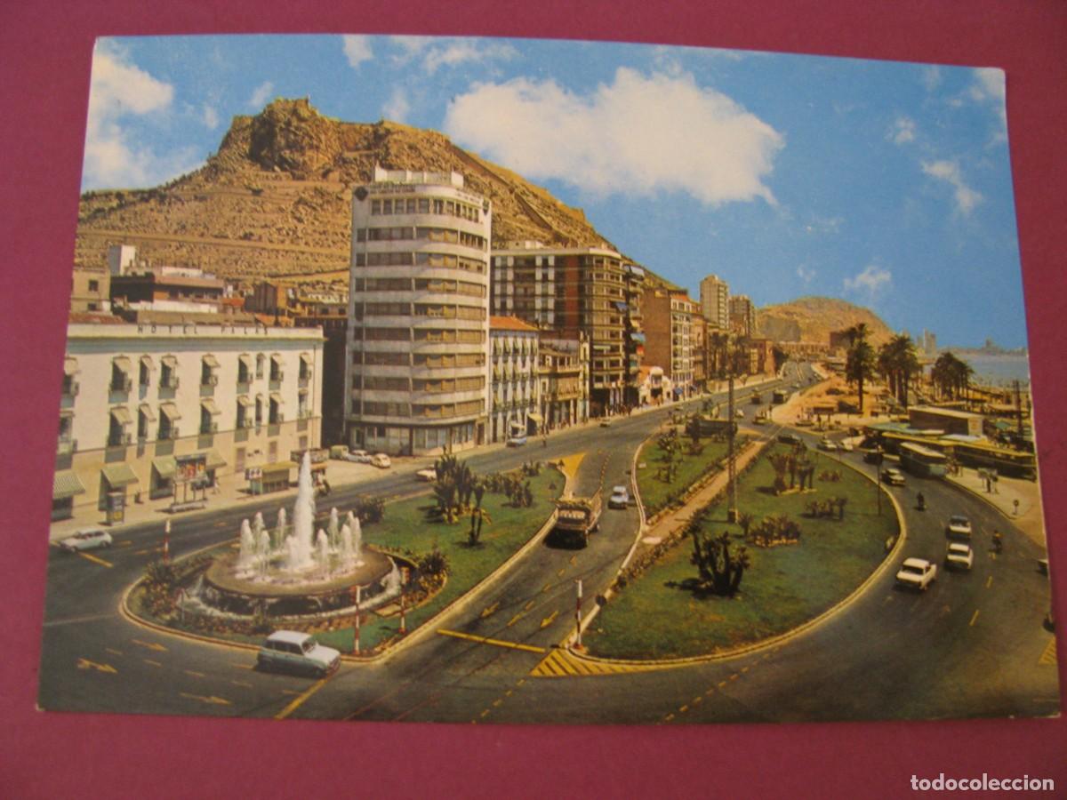 Postales: POSTAL DE ALICANTE. PLAZA DEL MAR Y PASEO DE GOMIS. GARCIA GARRABELLA. CIRCULADA 1972