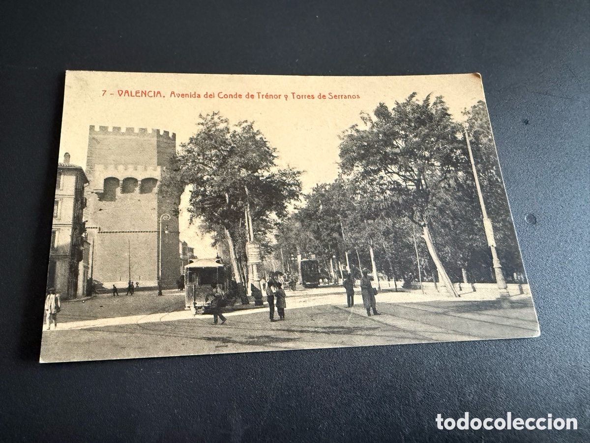 Postales: Postal VALENCIA. Avenida del Conde de Trenor y Torres de Serranos. Fototipia THOMAS