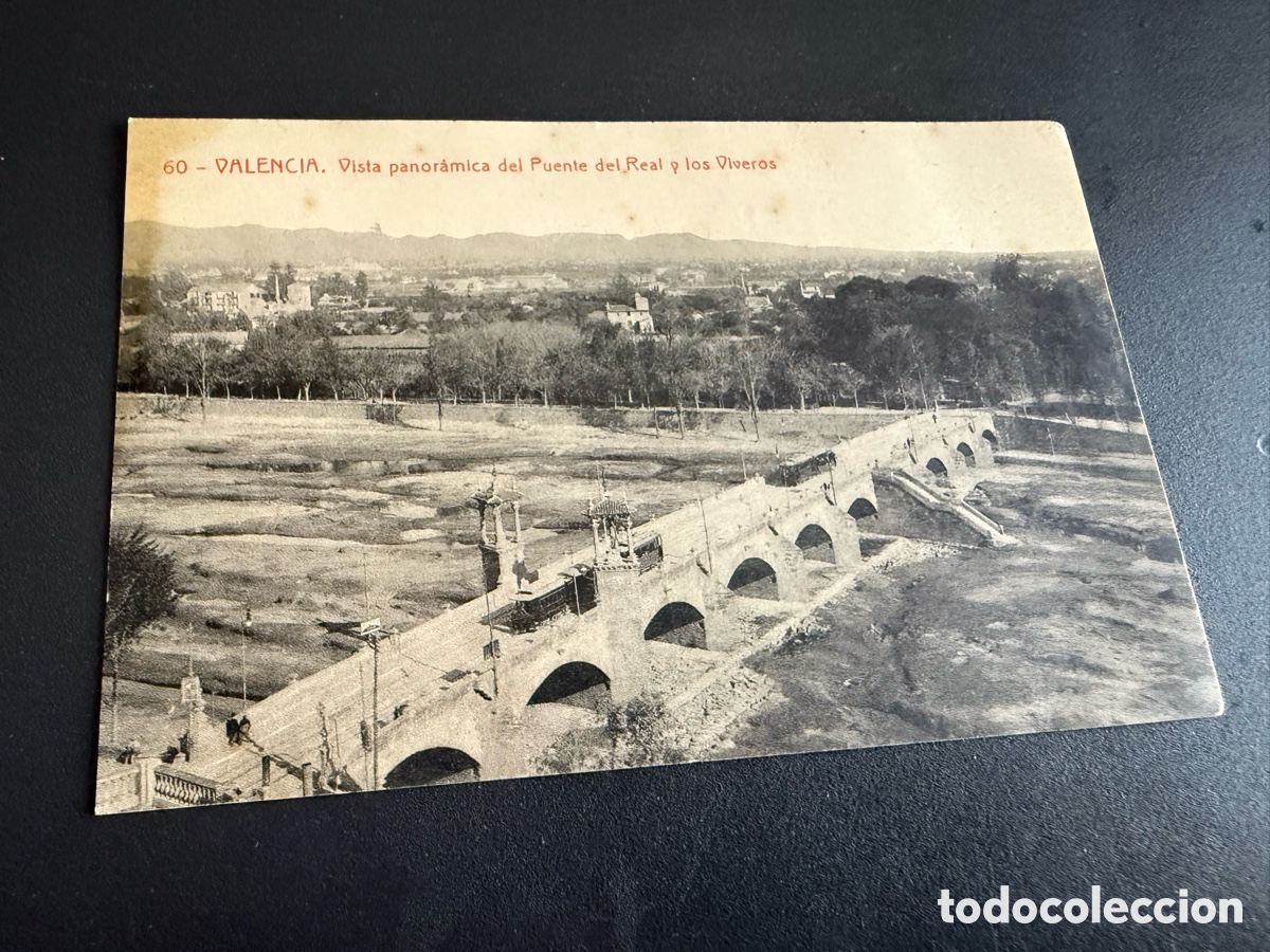 Postales: Postal. VALENCIA. Vista Pqnoramica del Puente Del Real y los Viveros. Fototipia THOMAS
