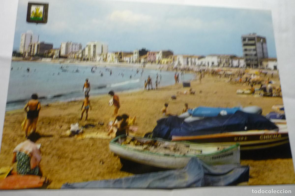 Postales: postal torreblanca playa escrita