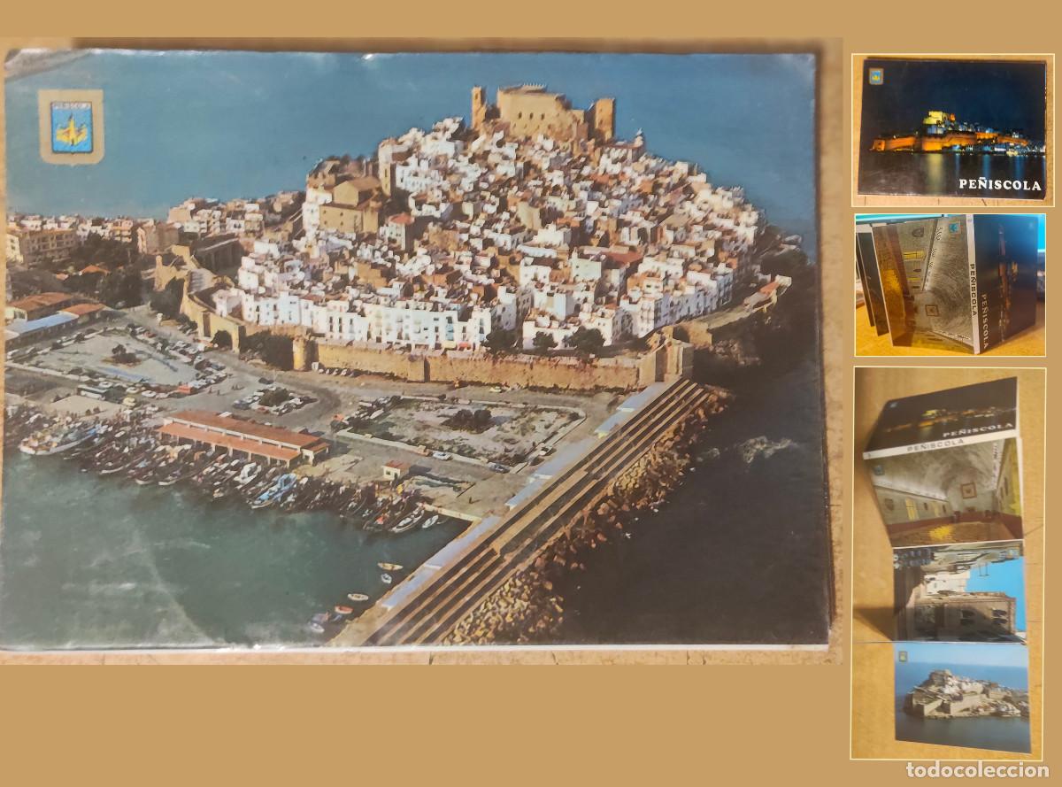 Postales: librito POSTAL PE&Ntilde;ISCOLA VISTA AEREA 1975 (CASTELLON)