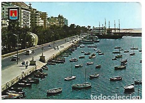 Postales: EXPLANADA DE ESPA&Ntilde;A Y PUERTO / HARBOUR AND SPAIN ESPLANADE.- ALICANTE