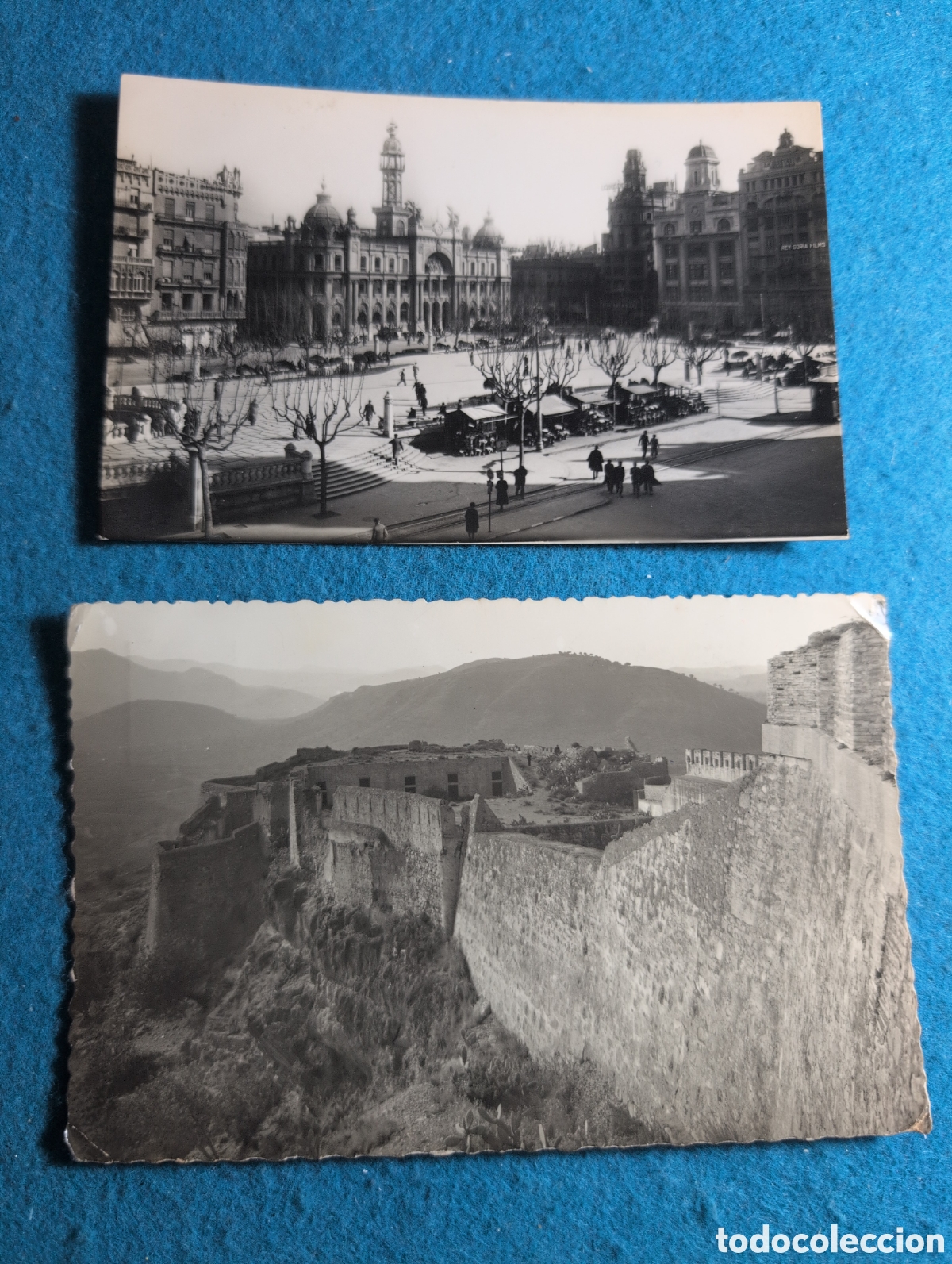 Postales: Postales Valencia plaza del caudillo y Sagunto espol&oacute;n