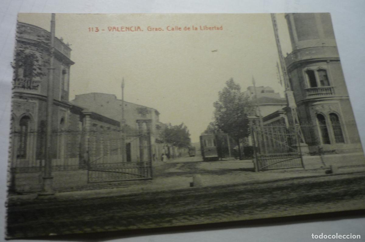 Postales: postal valencia grao calle libertad cm