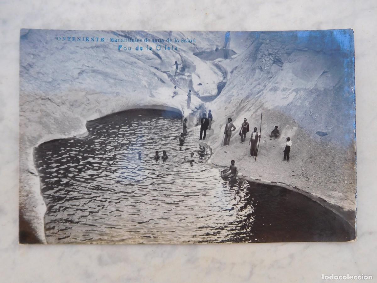 Postales: Postal antigua de Onteniente. Manantiales de agua de la salud. Pou de la Olleta