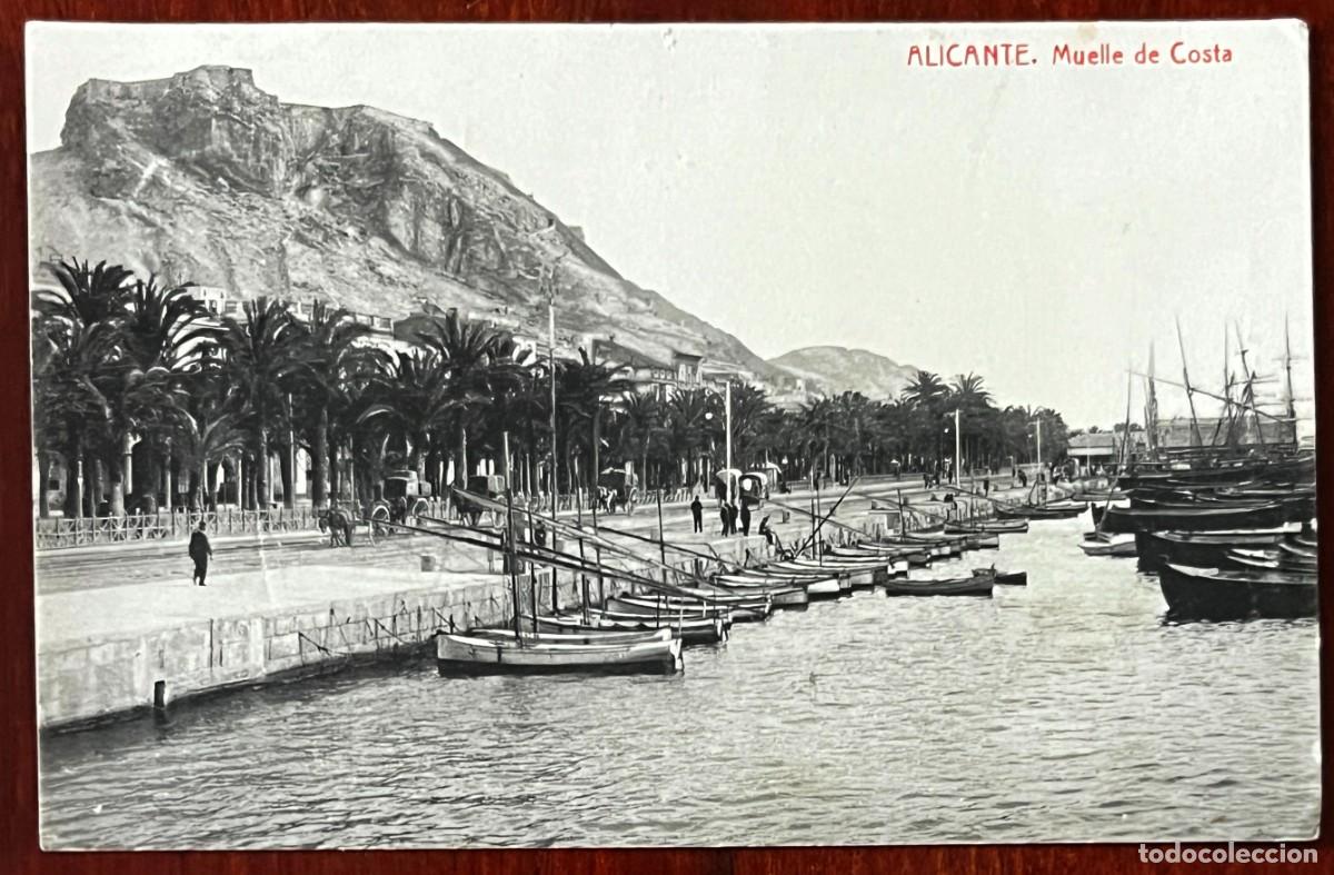Postales: Alicante, muelle de Costa, n&deg;1690 Fotot&iacute;pia Thomas, circulada en 1912