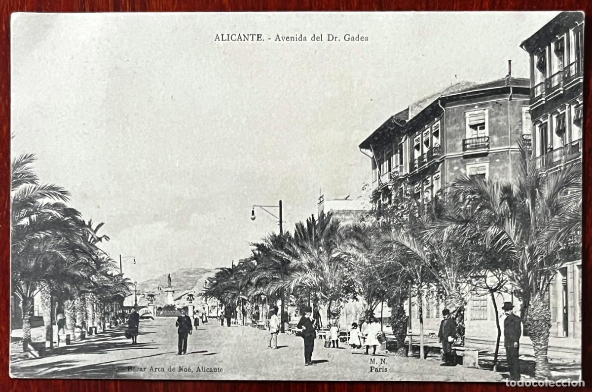 Postales: ALICANTE. AVENIDA DEL DR. GADEA. Bazar Arca de No&eacute;, Circulada en 1913