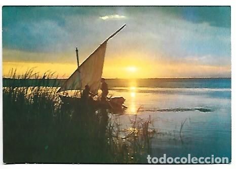 Postales: PUESTA DE SOL EN LA ALBUFERA.- VALENCIA