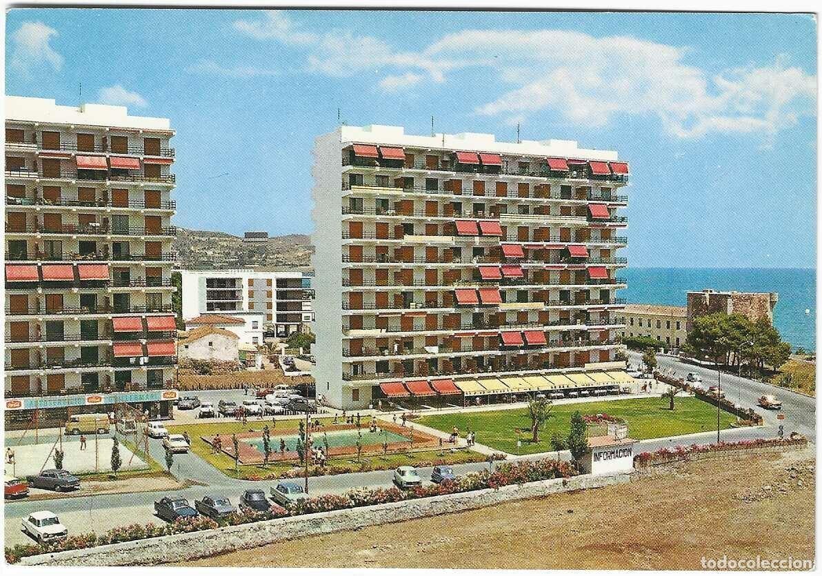 Postales: Benicasim (Castell&oacute;n). Torres Las Palmas y San Vicente