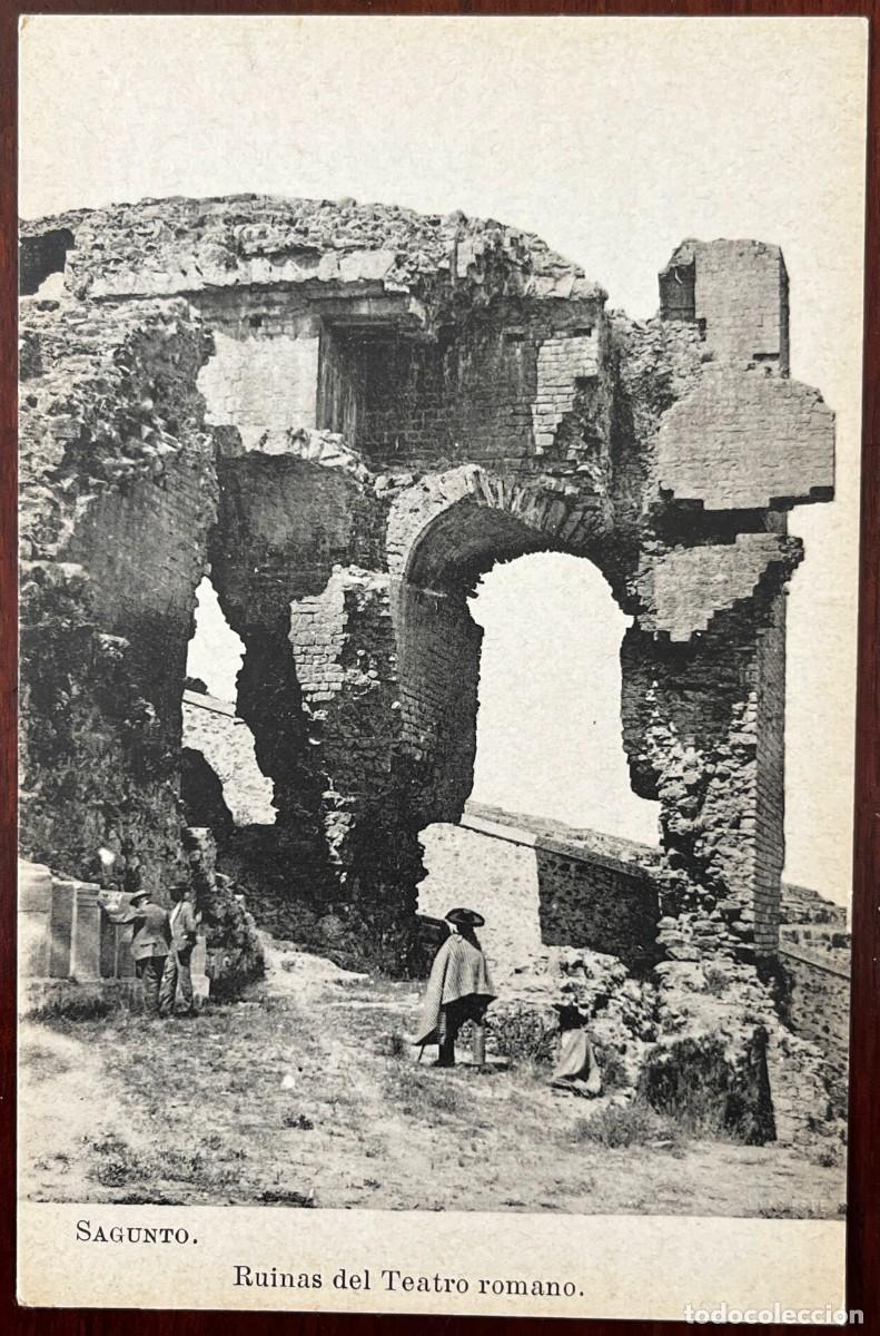 Postales: SAGUNTO, RUINAS DEL TEATRO ROMANO, ED. ESPA&Ntilde;A MONUMENTAL E HISTORICA, SERIE XII, NUM 69, FOTOTIPIA L