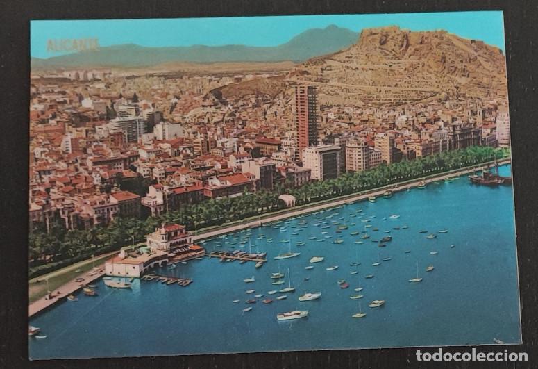Postales: ALICANTE VISTA AEREA, POSTAL ADHESIVA