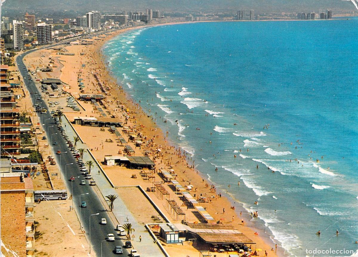 Postales: Postal Playa de San Juan Alicante Vista A&eacute;rea
