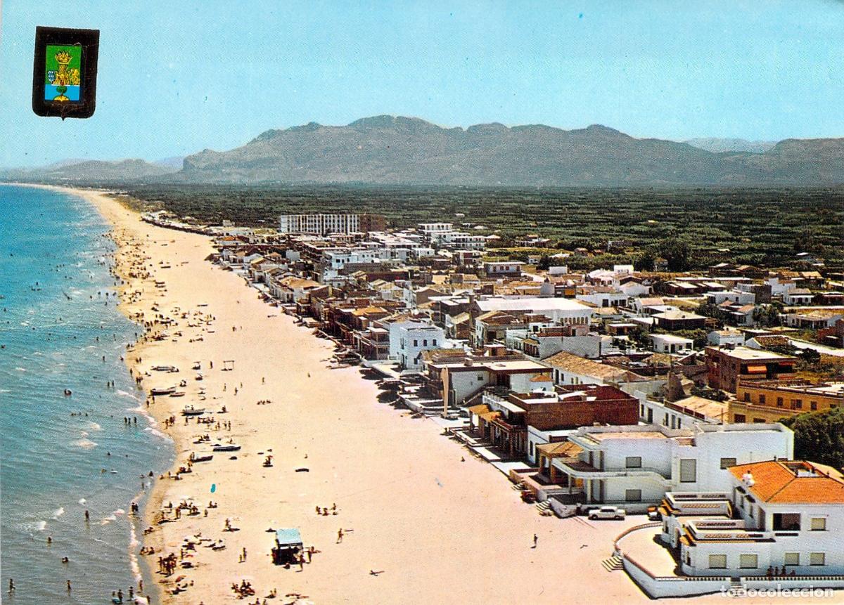 Postales: Postal de la Vista A&eacute;rea de la Playa de Oliva en Valencia