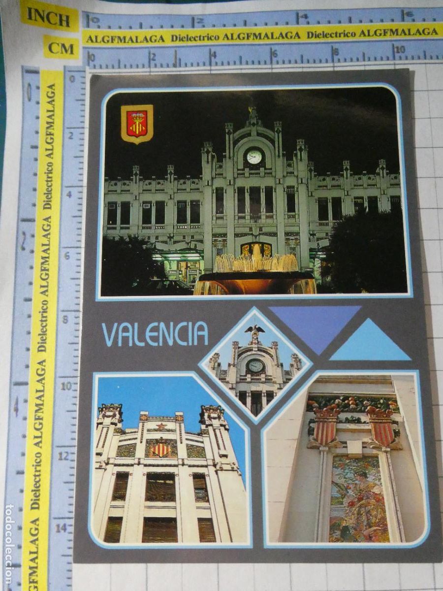 Postales: POSTAL DE VALENCIA. A&Ntilde;O 1989 ESTACI&Oacute;N FERROCARRILES DEL NORTE 1514 ESCUDO ORO . 1605