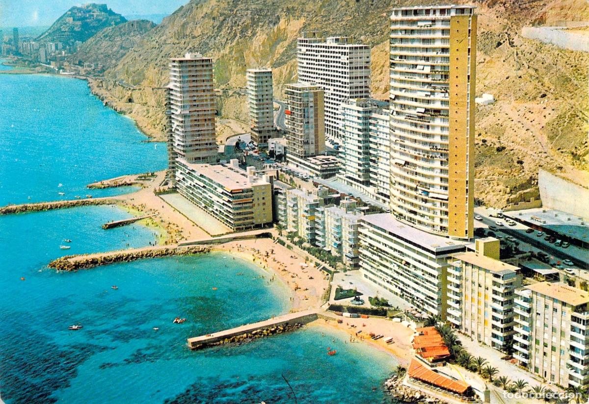 Postales: Postal de la Vista A&eacute;rea de La Albufereta en Alicante