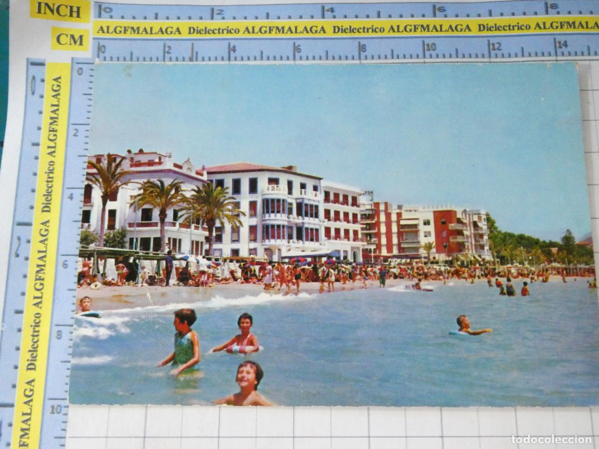 Postales: POSTAL DE ALICANTE. A&Ntilde;O 1963. BENIDORM PLAYA Y AVENIDA DE MADRID NI&Ntilde;OS. 12 RAKER. 1615