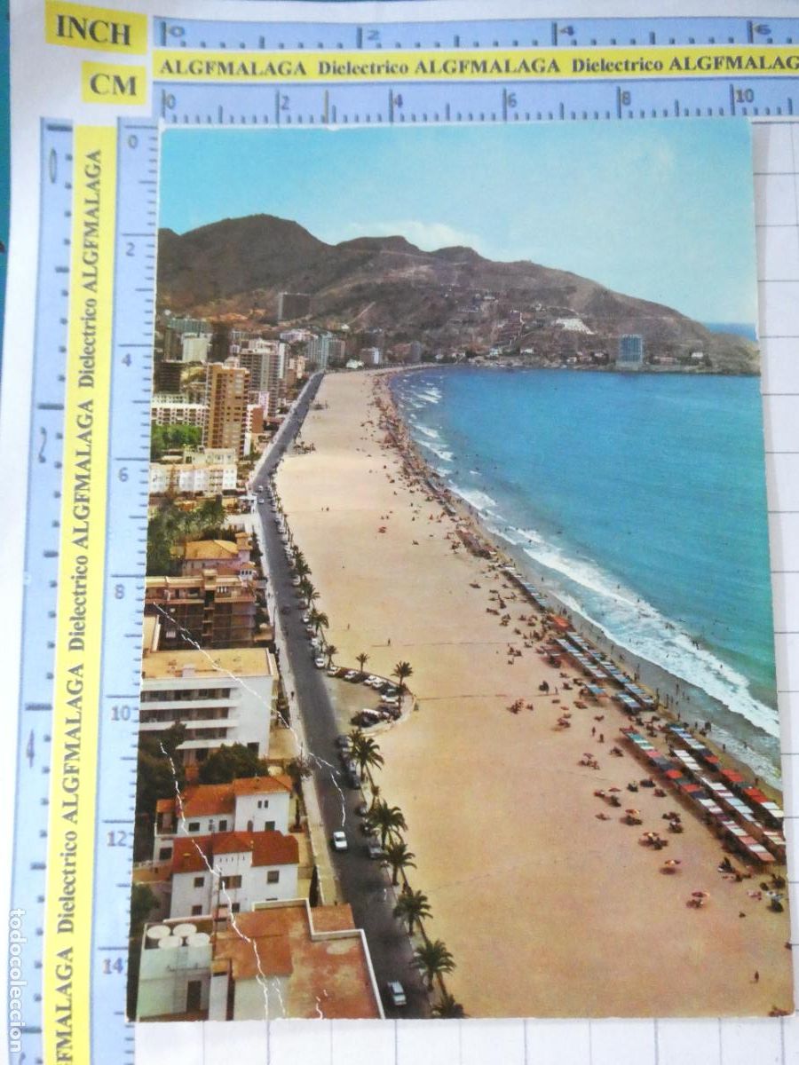 Postales: POSTAL DE ALICANTE. A&Ntilde;O 1966. BENIDORM PLAYA DE LEVANTE 10 BERGAS . 1632