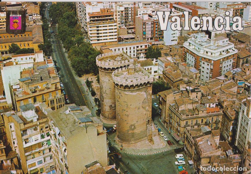 Postales: VALENCIA, VISTA A&Eacute;REA - ESCUDO DE ORO N&ordm;1350 - S/C