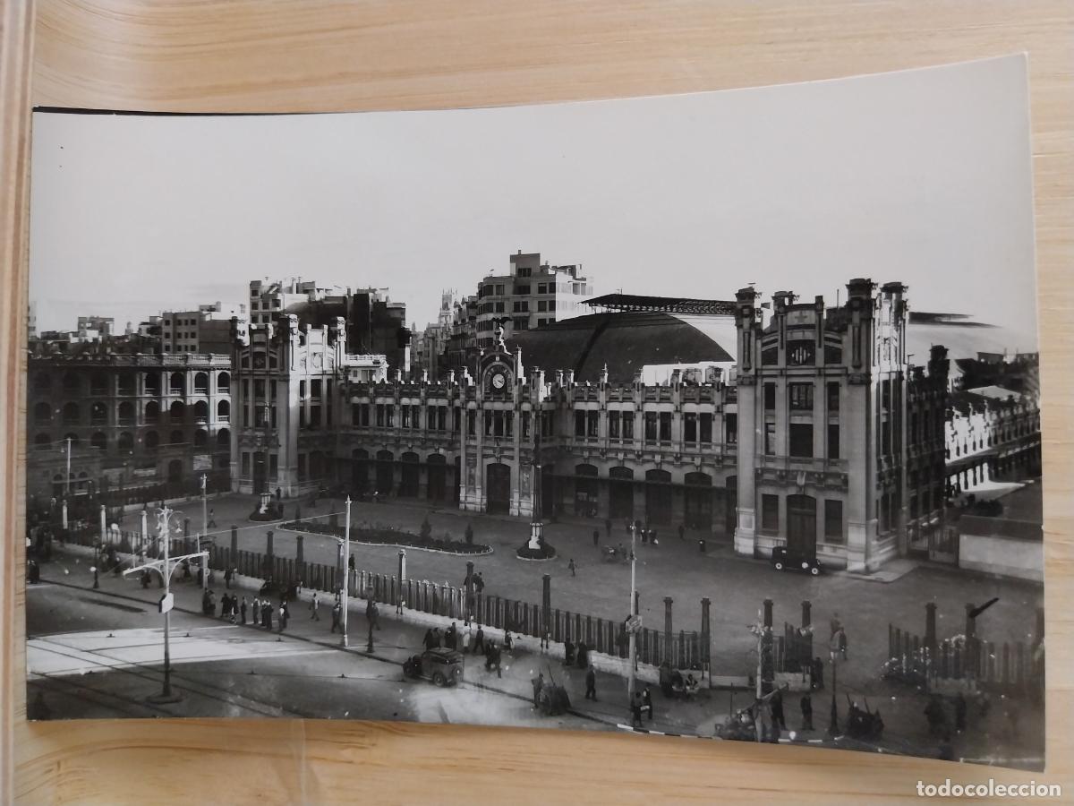 Postales: ESTACION NORTE VALENCIA ED DURA 50 ESCRITA A&Ntilde;OS 50 BN ORIGINAL