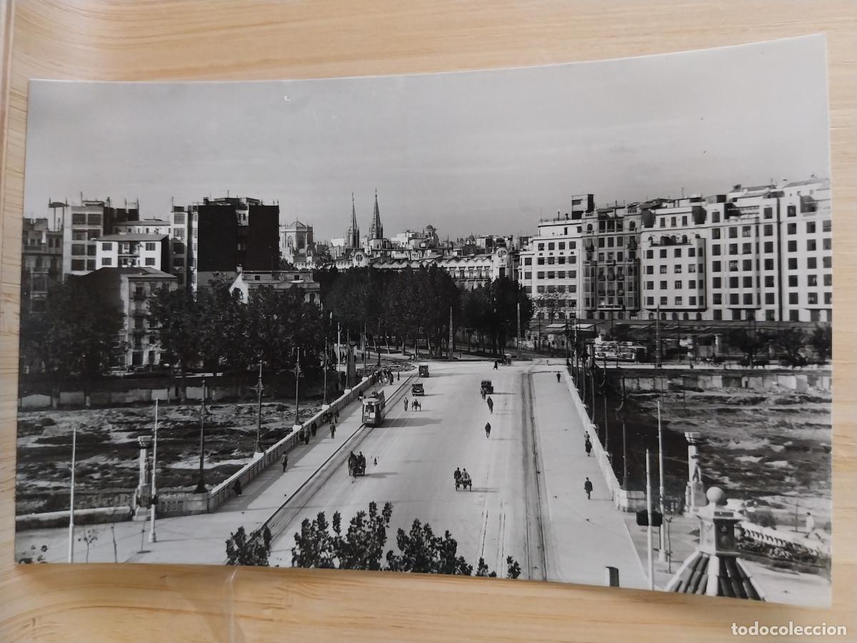 Postales: PUENTE DE ARAGON VALENCIA ED DURA 29 ESCRITA ANIMADA ESCRITA TRANVIA CARRETAS