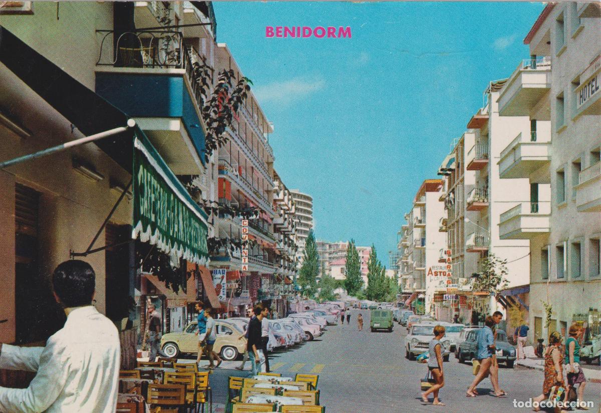 Postales: BENIDORM (ALICANTE) CALLE GAMBI - HERMANOS GALIANA N&ordm;58 - CIRCULADA 1969
