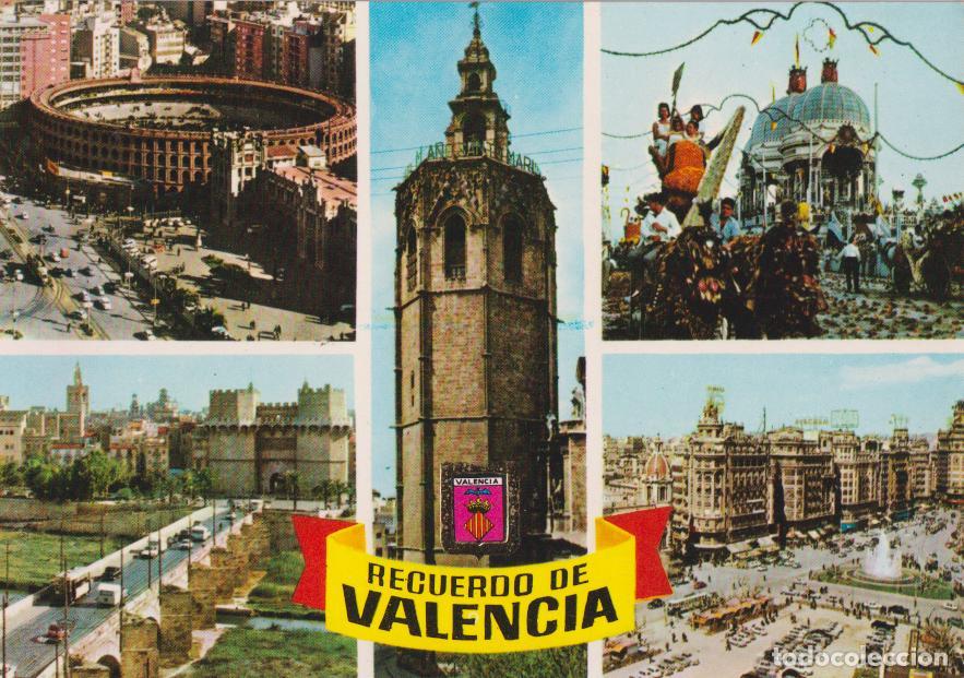 Postales: VALENCIA, PLAZA DE TOROS, BATALLA DE FLORES - ESCUDO DE ORO N&ordm;993 - S/C
