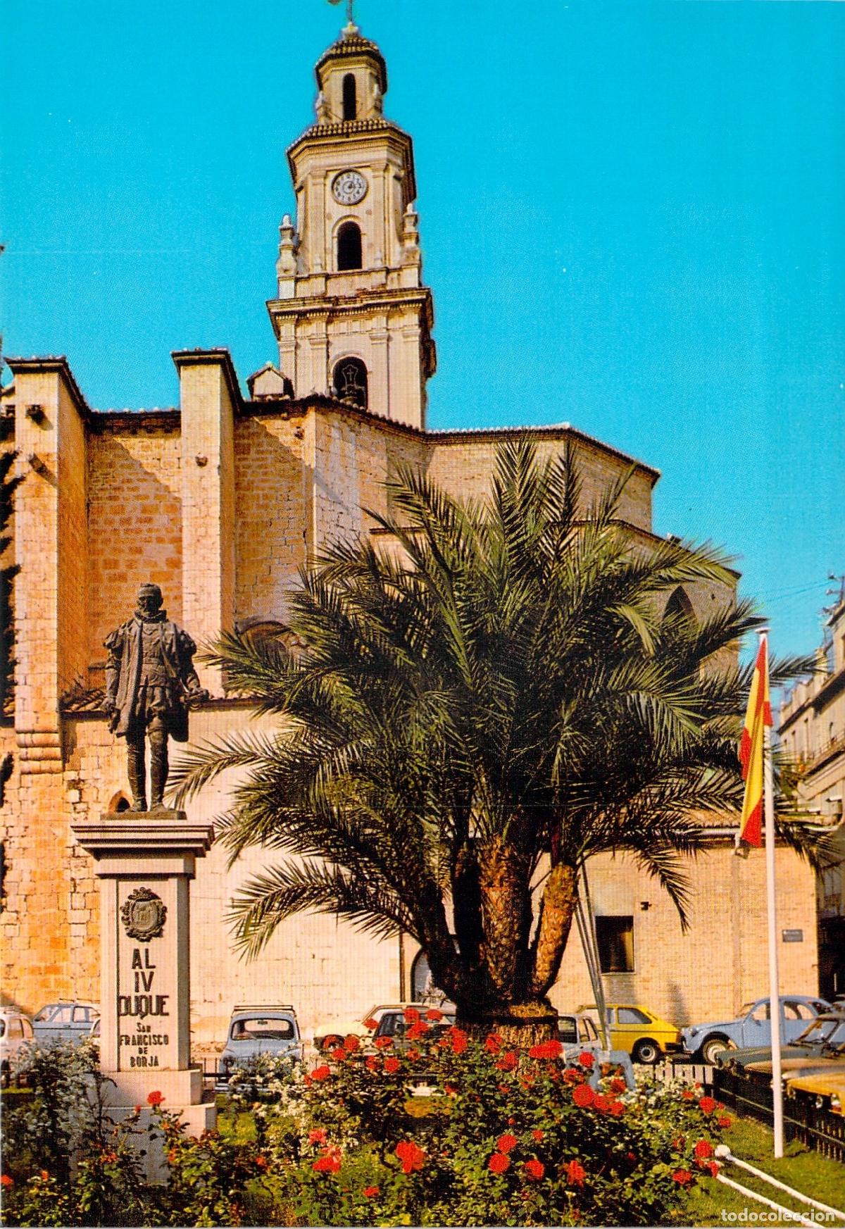Postales: Postal de Gandia Valencia - Iglesia Colegial y Monumento a San Francisco