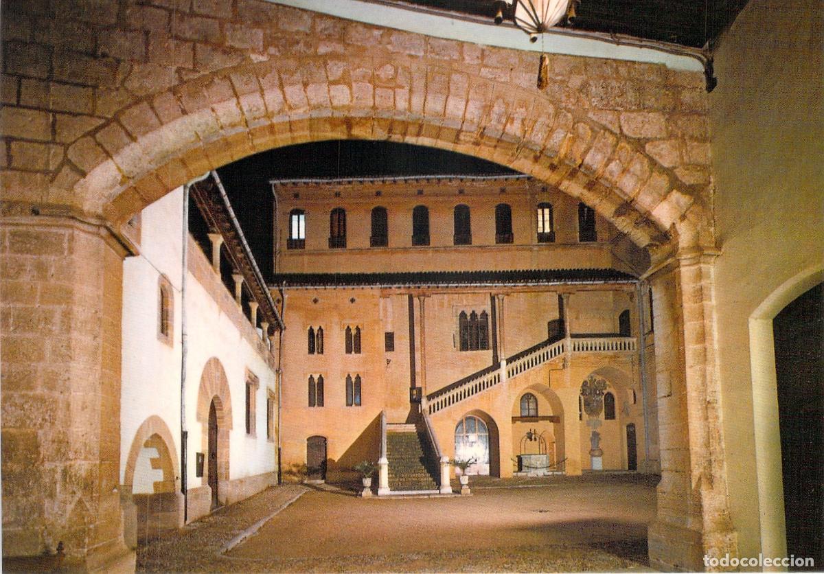 Postales: Postal de Gand&iacute;a, Palacio del Santo Duque, Patio de Armas de Noche