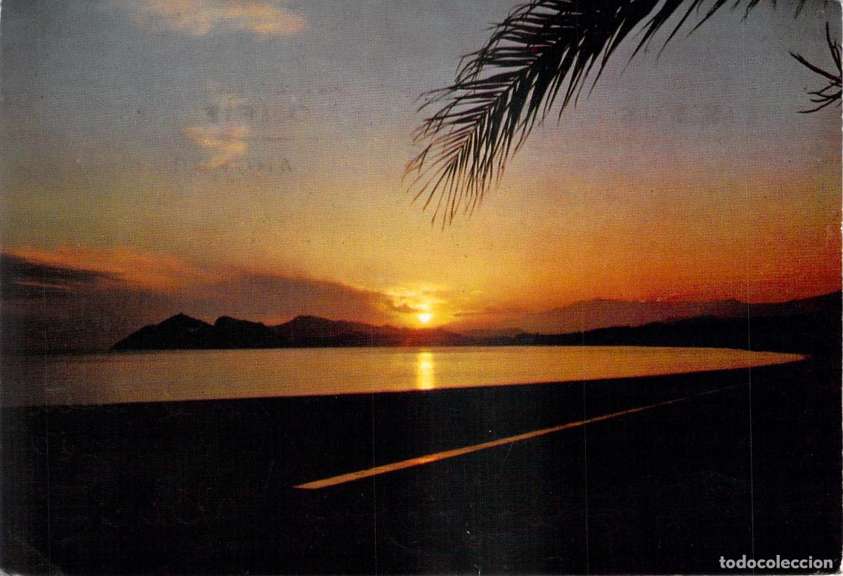 Postais: Postal Puesta de Sol en la Playa de Benidorm Costa Blanca