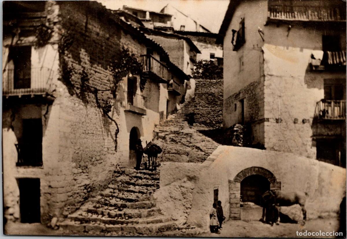 Postales: Morella - Fotogr&aacute;fica - Sin datos - 137x93mm - Cuesta de la Parra - Abrevadero - Burros