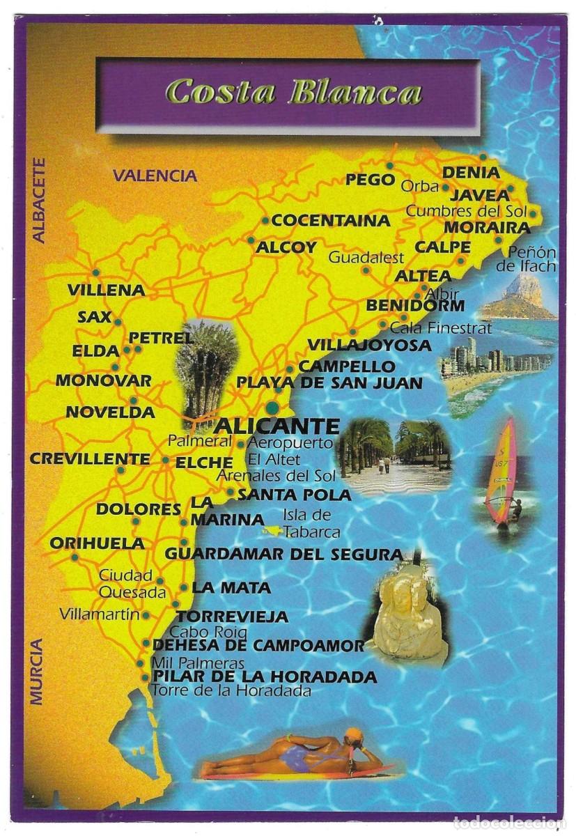 Postales: Postal Alicante. Mapa. ref. 7-alicante40