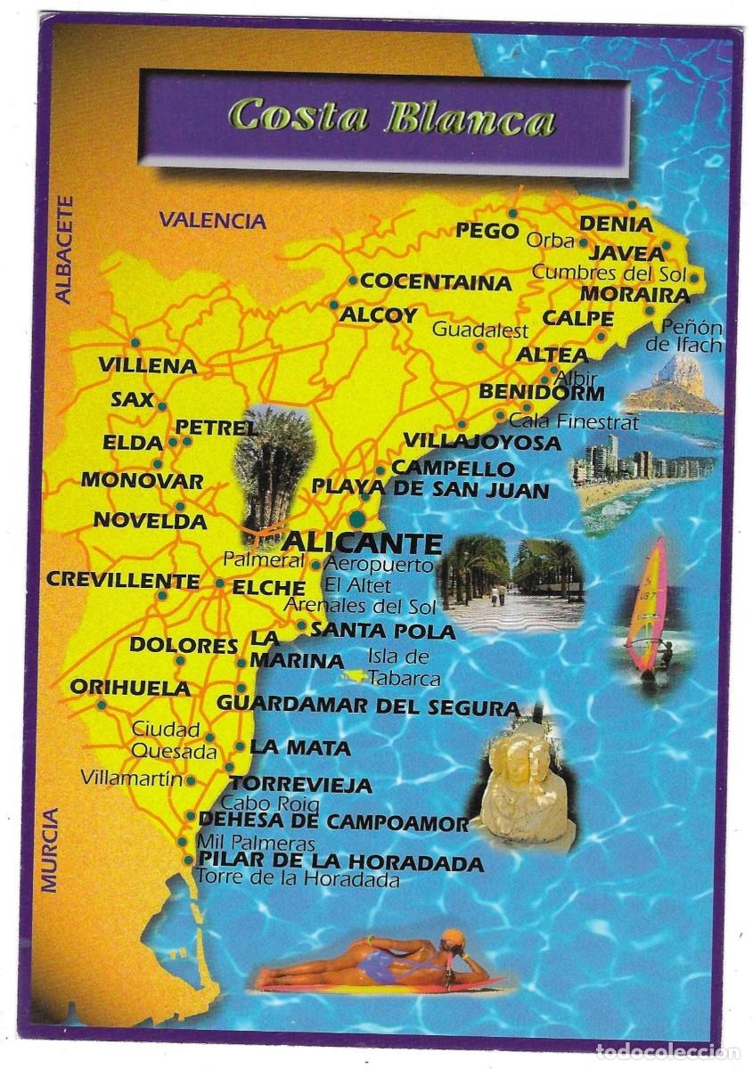 Postales: Postal Alicante. Mapa. ref. 7-alicante41