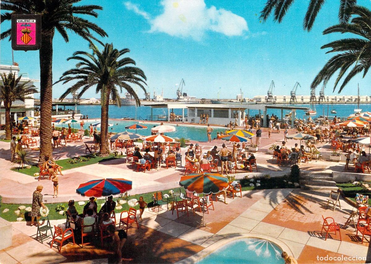 Postales: Postal Club N&aacute;utico de Valencia con Piscina y Puerto