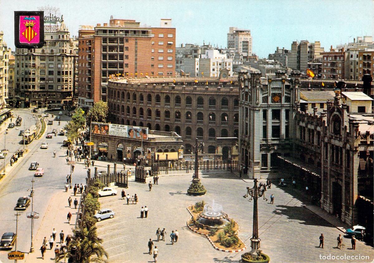 Postales: Postal Valencia Estaci&oacute;n del Norte y Plaza de Toros Escudo de Oro