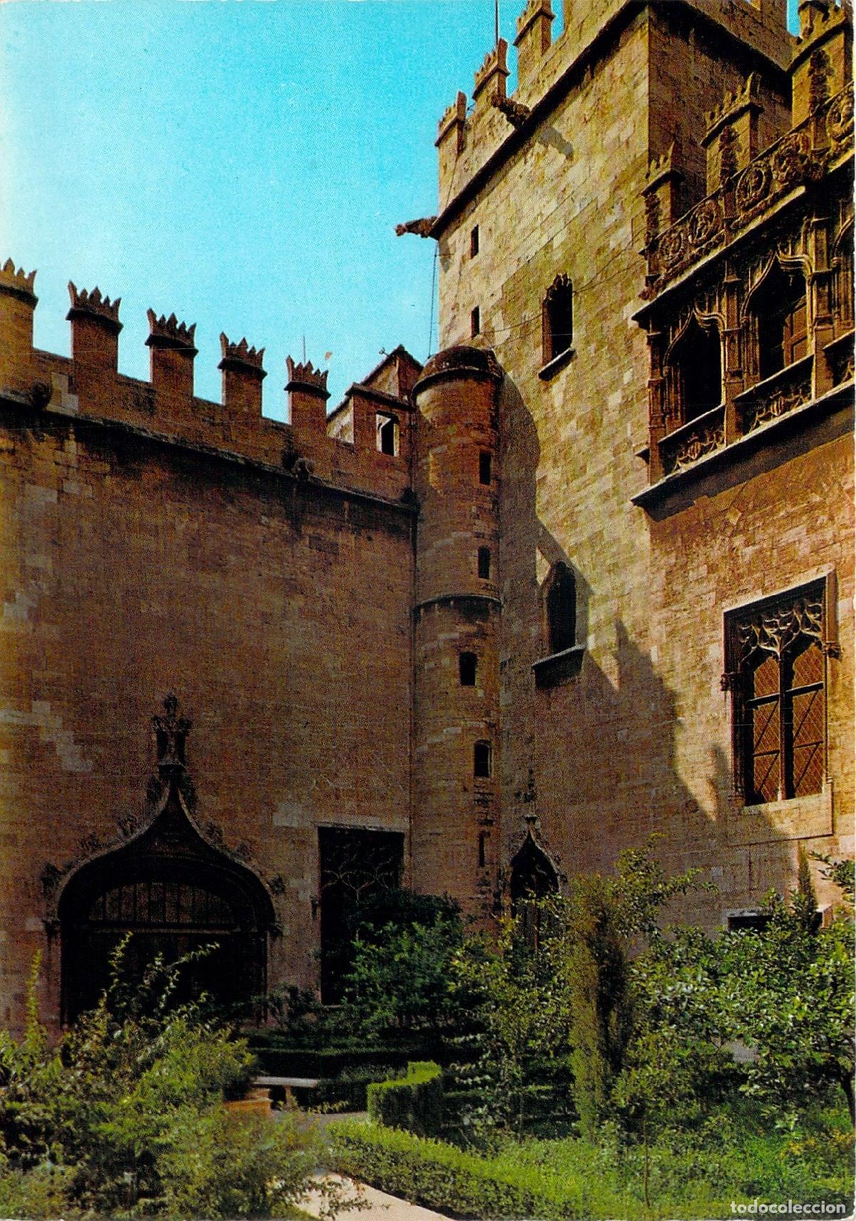 Postales: Postal Valencia Lonja de la Seda Patio de los Naranjos