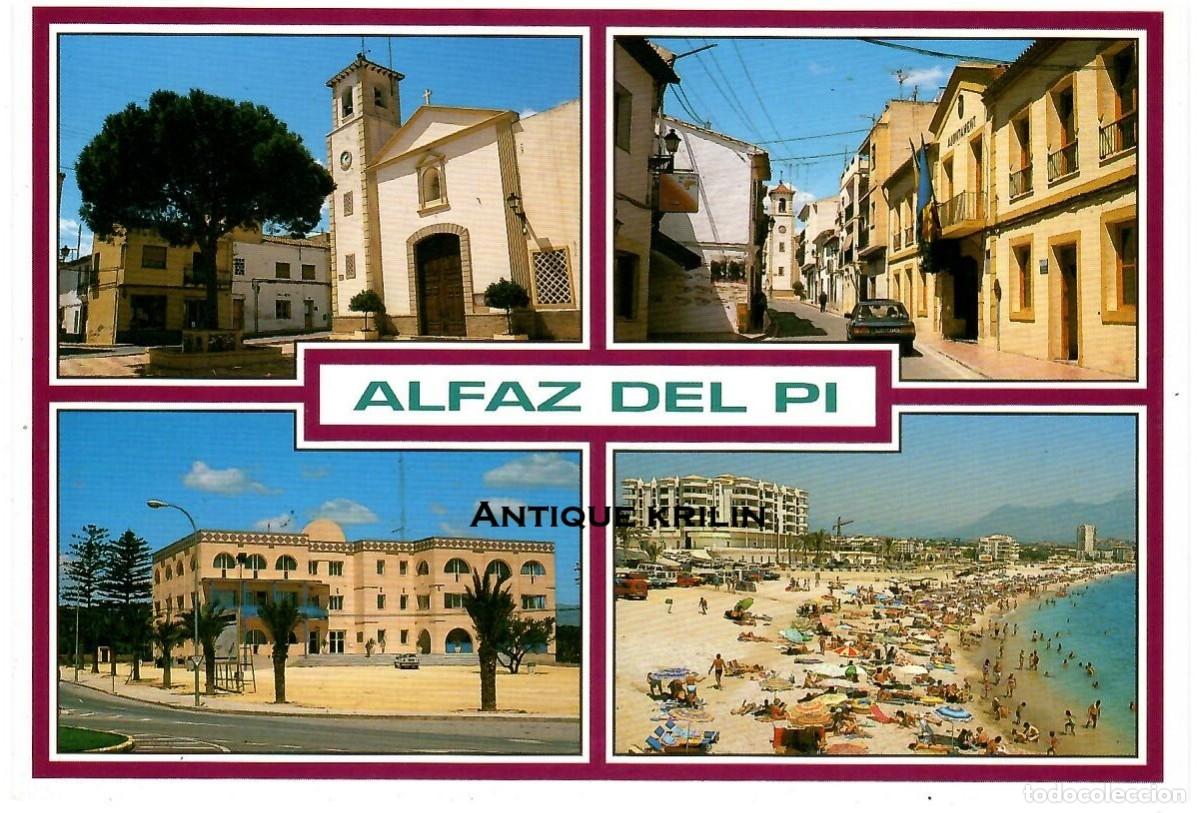 Postales: ALFAZ DEL PI N&ordm; 4 VISTAS DIVERSAS / POSTALES HNOS. GALIANA / SIN FRANQUEAR