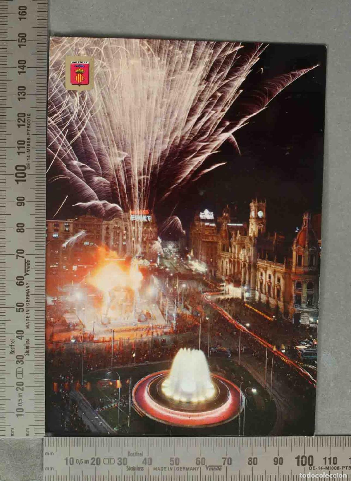 Postales: POSTAL. Valencia - Plaza del Caudillo - Crema Falla -