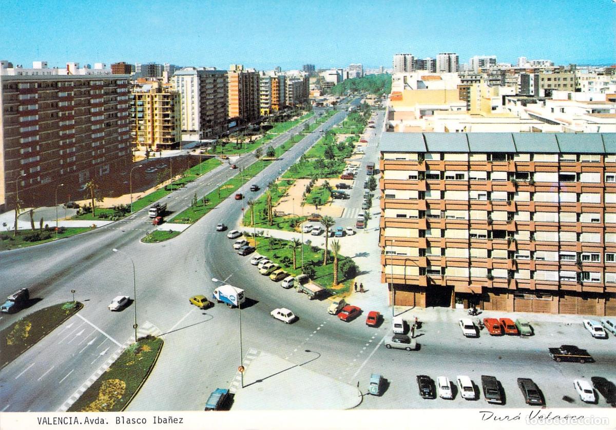 Postales: Postal de la Avenida Blasco Ib&aacute;&ntilde;ez en Valencia