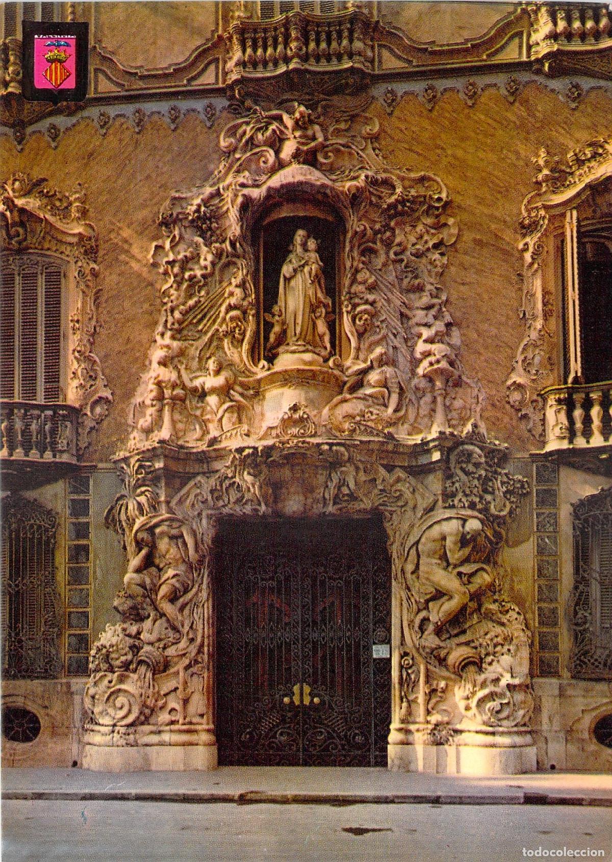 Postales: Postal de la Fachada del Palacio del Marqu&eacute;s de Dos Aguas en Valencia