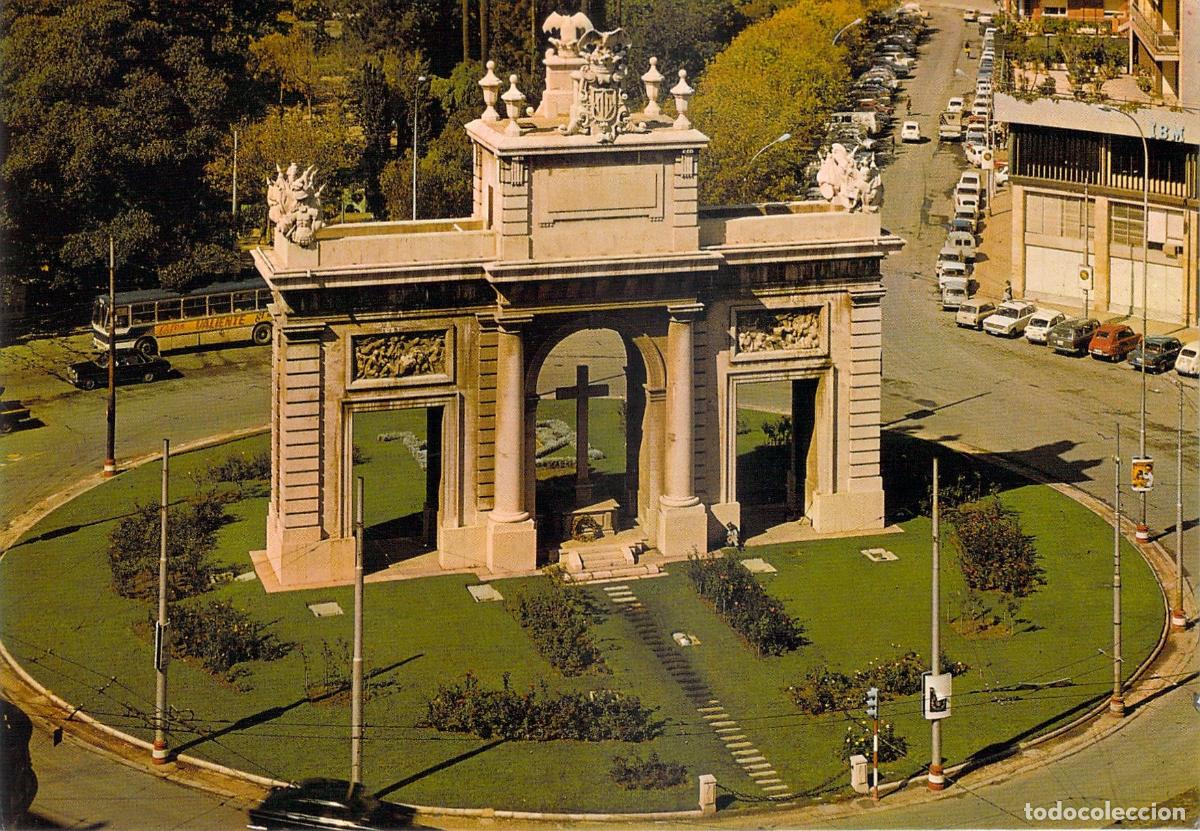 Postales: Postal de Valencia - Plaza Marqu&eacute;s de Estella y Puerta de la Mar