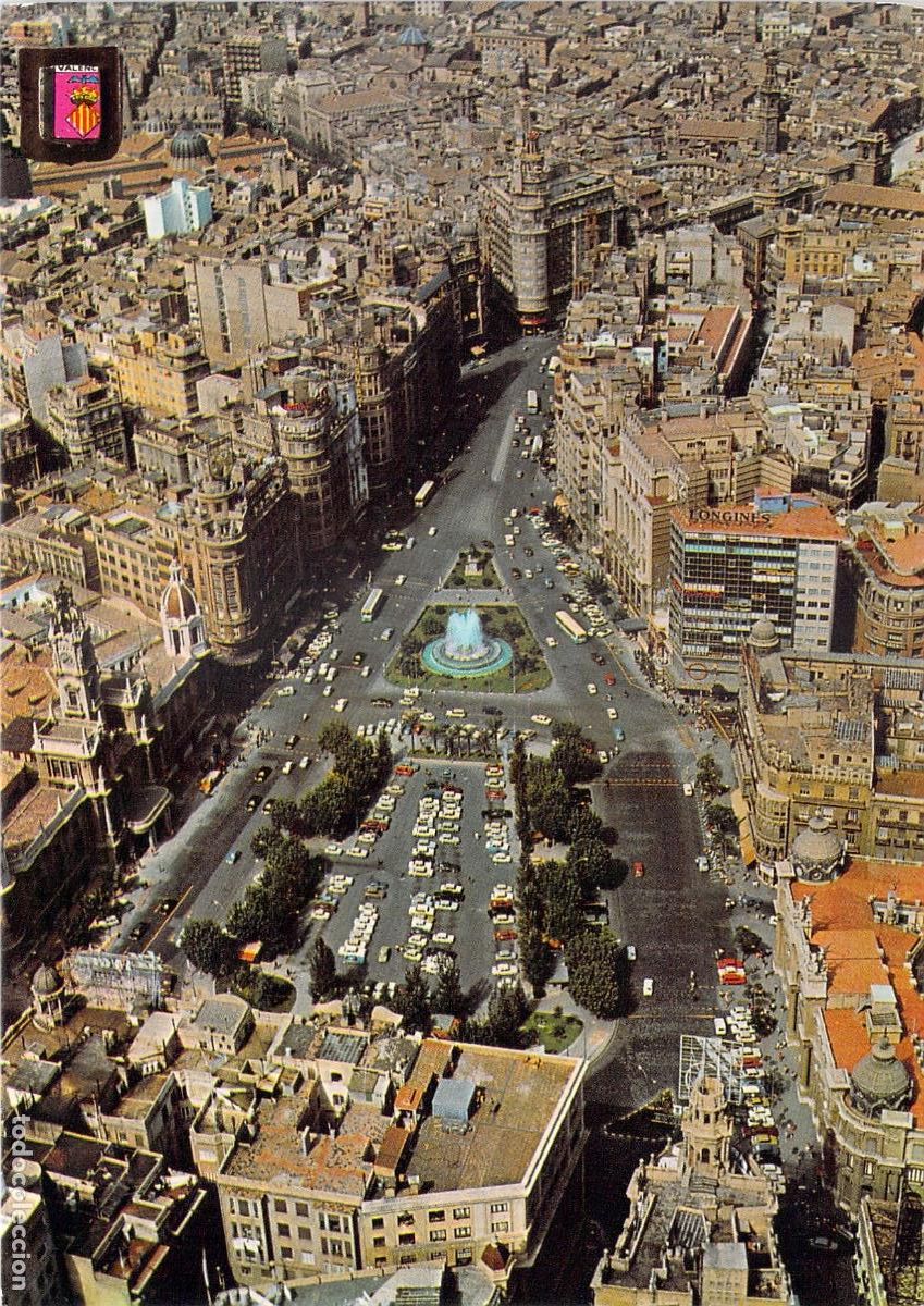 Postales: Postal de la Vista A&eacute;rea de la Plaza del Ayuntamiento de Valencia