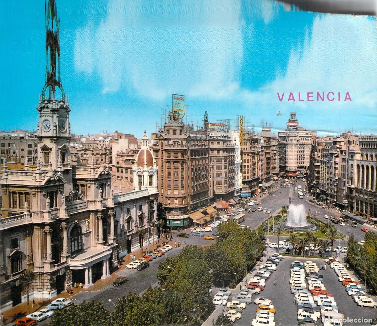 Postales: Postal de Valencia - Vista de la Plaza del Caudillo