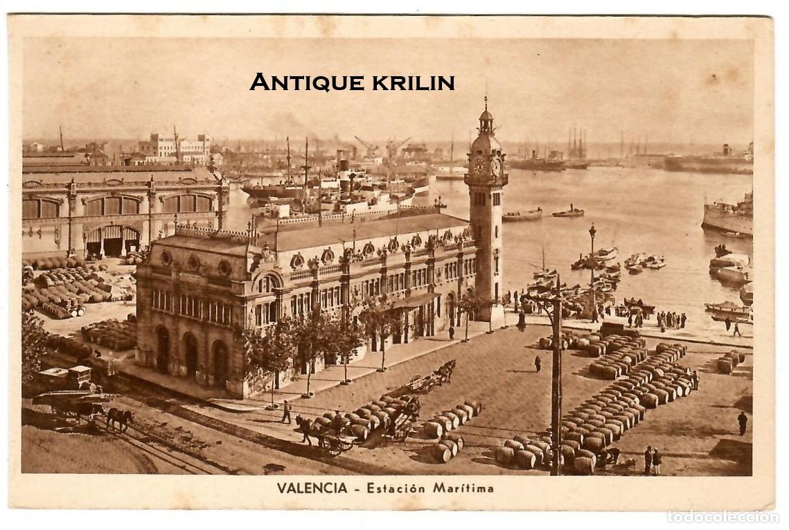 Postales: VALENCIA / ESTACION MARITIMA / EDICION JDP / SIN FRANQUEAR