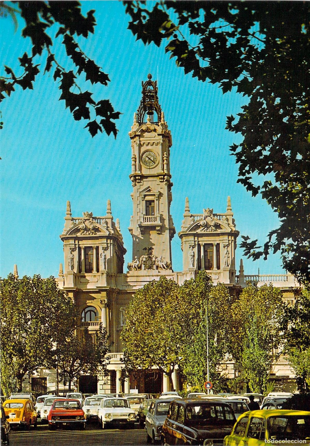 Postales: Postal de la Plaza del Caudillo y Ayuntamiento de Valencia