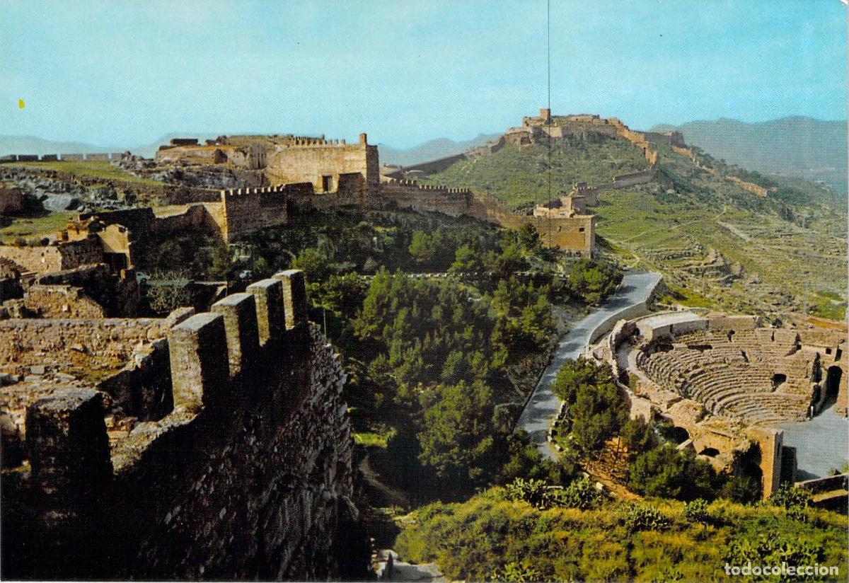 Postales: Postal de las Vistas del Castillo y Teatro Romano de Sagunto